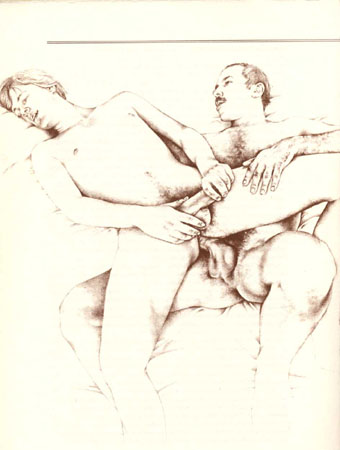Homophilie; dessin de deux hommes en train de faire l’amour